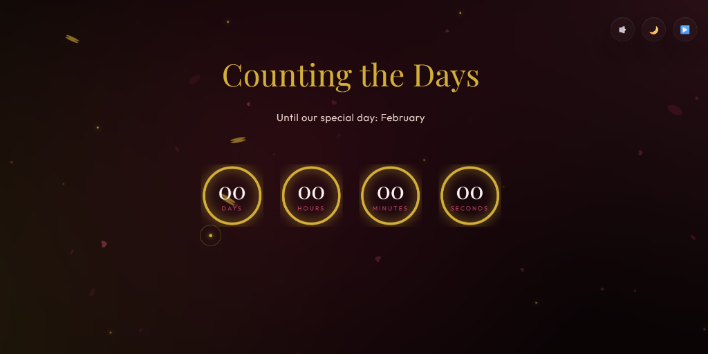 LOVE interactive memory timeline interface